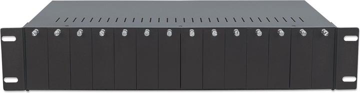 Produktbild Intellinet Medienkonvertergehaeuse 14 Slot 48,26 cm 19Zoll-Rackmount 2 HE redundantes Netzteil im Lieferumfang