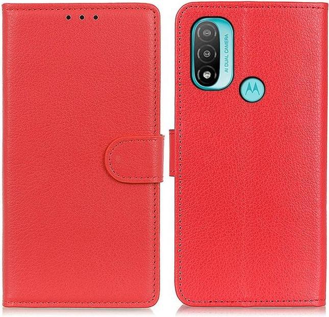 Actual product image MU Classic Litchi Leather Bookcover Series (Motorola Moto E20, Motorola Moto E40)