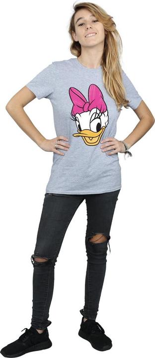 Actual product image Disney Womens/Ladies Daisy Duck Head Painted Cotton Boyfriend T-Shirt (M)