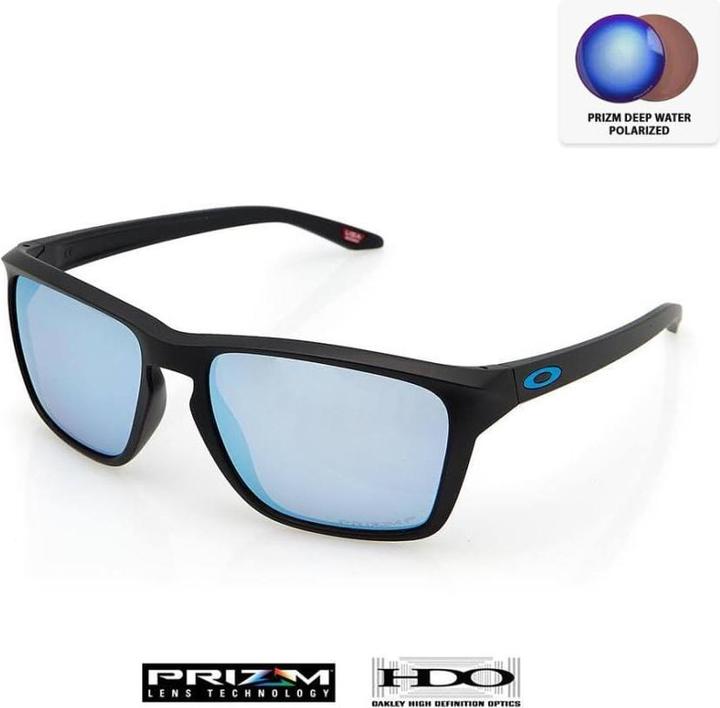 Oakley Sylas M Sonnenbrille Prizm Deep Water Gläser Polarisiert - Schwarzes Gestell