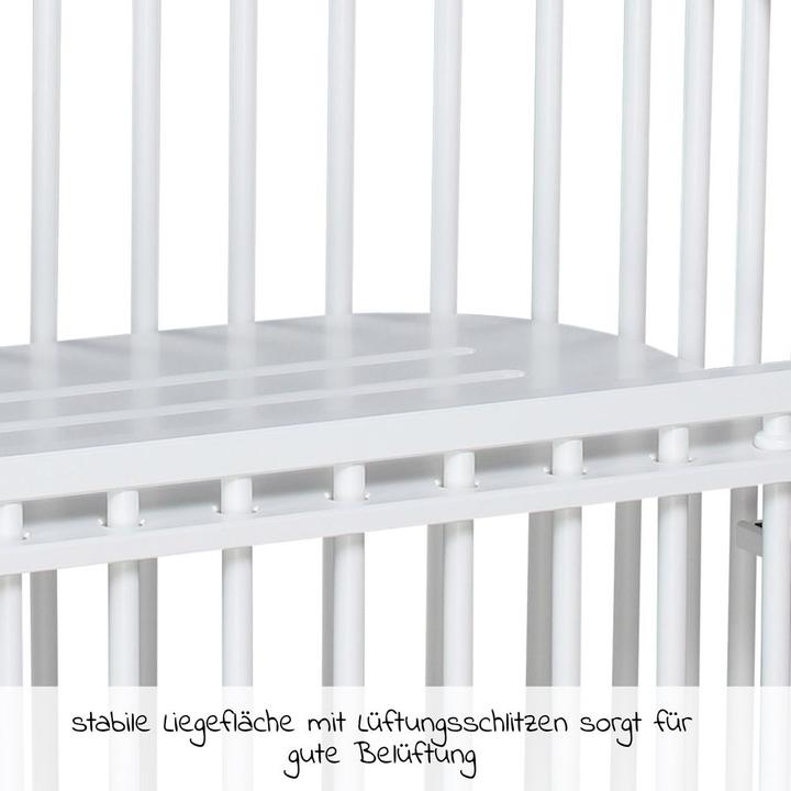 Produktbild Babybay Beistellbetten Beistellbett Maxi Comfort Plus - Weiss lackiert