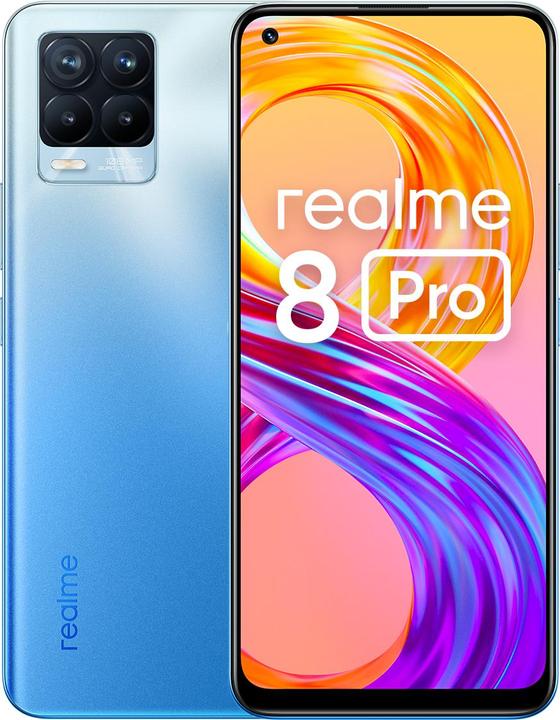 Immagine prodotto realme 8 Pro (8GB) (128 GB, Blu infinito, 6.40", Doppia SIM, 108 Mpx, 4G)