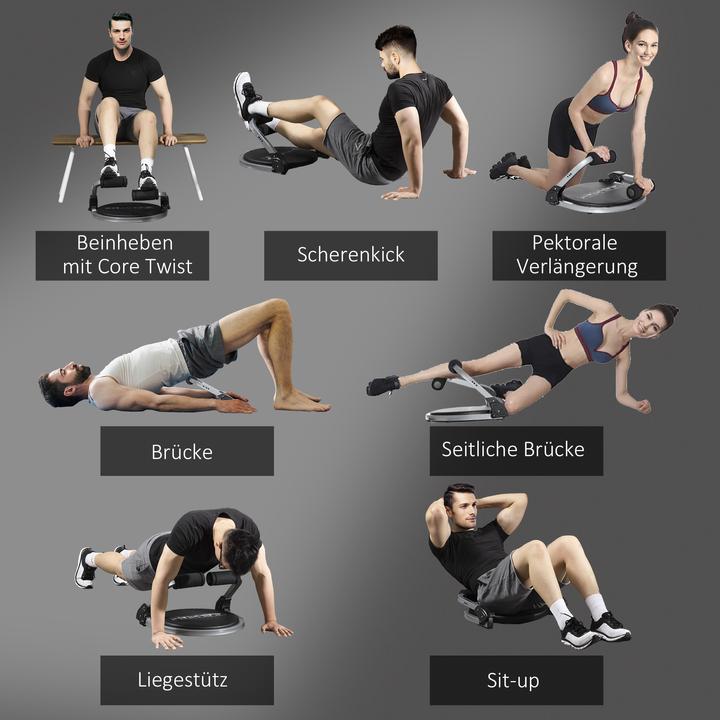 Image du produit Homcom Entraîneur pour abdominaux avec coussin d'assise