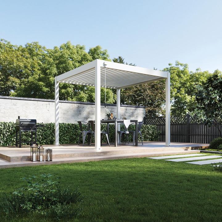Image du produit Ventaris Pergola Classic avec toit à lamelles Blanc (300 cm, 300 cm)