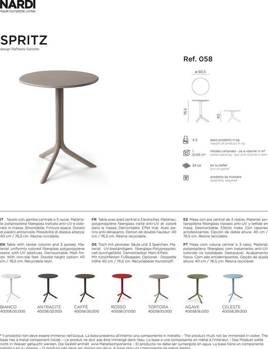 Actual product image Nardi Spritz (60.50 cm)