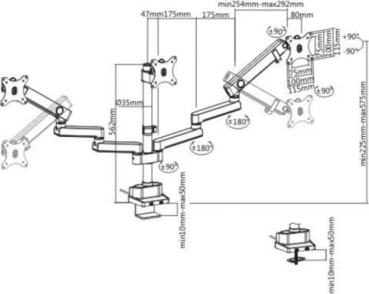 Actual product image Maclean MC-811 (Table, 27.01")