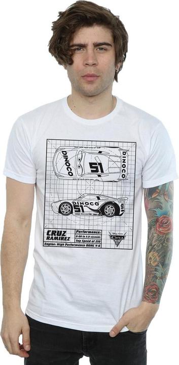 Immagine prodotto Disney Cars Cruz Ramirez Blueprint Maglietta Uomo (XL)