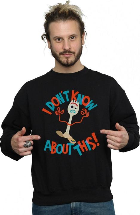 Actual product image Disney Mens Toy Story 4 Forky I Dont Know About This Sweatshirt (L)