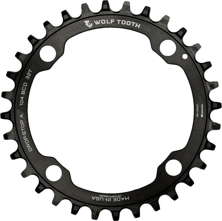 Actual product image Wolf Tooth Chainring, 104 BCD, 34 t, Drop-Stop B, black (104)