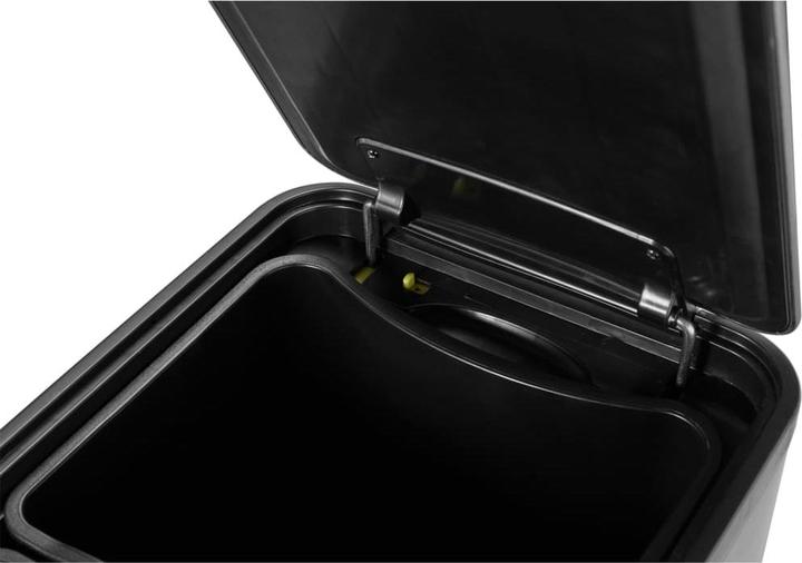 Produktbild EKO Mülltrennsystem Ecoslim Tretmülleimer Edelstahl 2 x 20 L mit Fingerabdruckschutzbeschichtung, z (40 l)