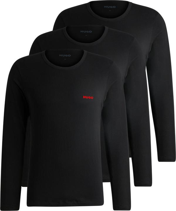 Image du produit HUGO Hommes Ls-Shirt Rn Triplet Longsleeve, Black1, L EU (L)