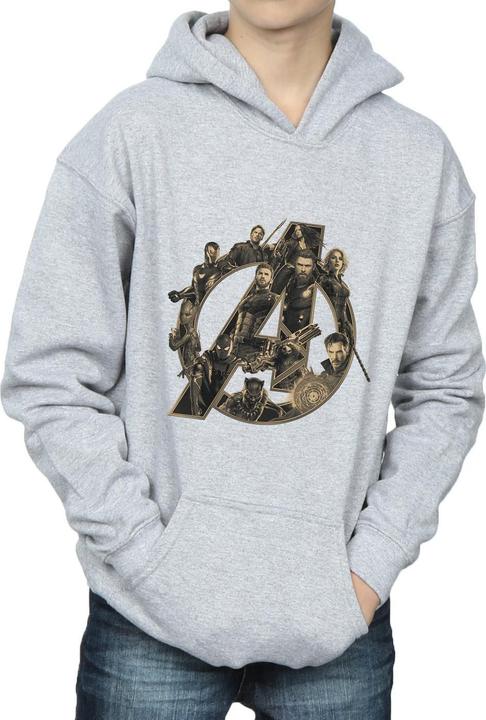 Image du produit - Sweat à capuche AVENGERS INFINITY WAR LOGO - Garçon (140, 146)