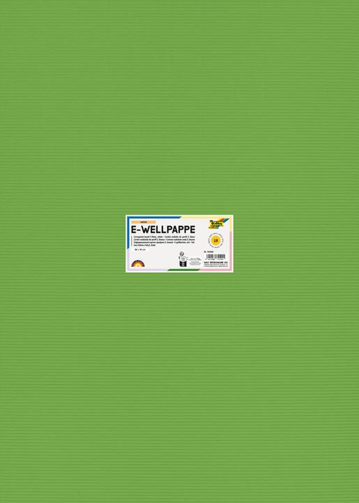 Image du produit Folia Carton ondulé de bricolage, (l)500 x (h)700 mm, vert gazon