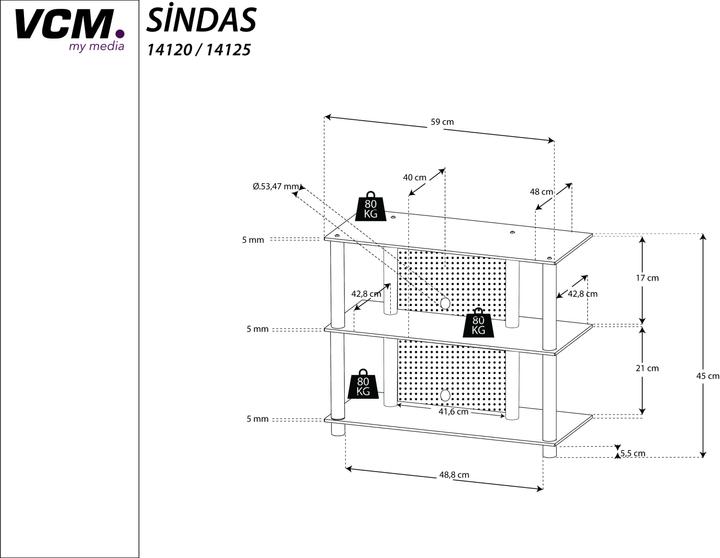 Image du produit VCM Sindas (59 x 48 x 45 cm)