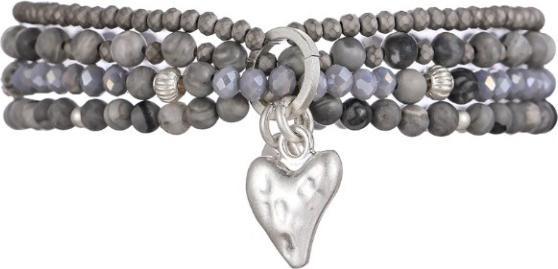 Produktbild Andreani Armband aus echtem Picasso Jaspis mit Herzanhänger von (19 cm)