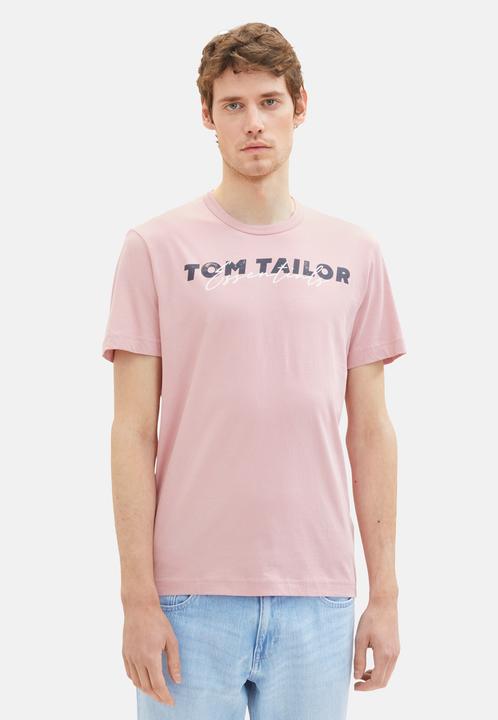 Produktbild Tom Tailor T-Shirt Kurzarmshirt mit Front-Logo-Print (XL)