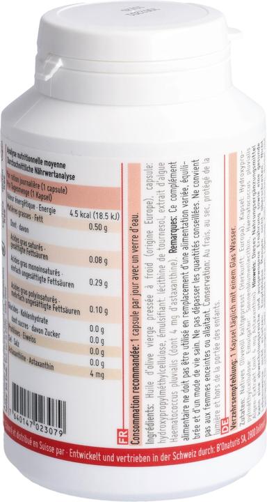 Nährwerte und Zutaten Novaxanthine Astaxanthin (90 Stück, Kapseln, 94 g)