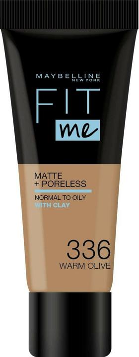 Actual product image Maybelline New York Fit Me! Matte and Poreless Liquid Foundation 336 Golden Olive 30ml (golden olive)