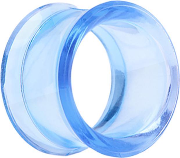 Star Piercing Flared Tunnel hellblau (ohne Messing, Acryl)
