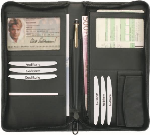 Produktbild Alassio Reise-Organizer RFID Document Safe, aus Nappaleder (Dokumenten- & Geldtasche)