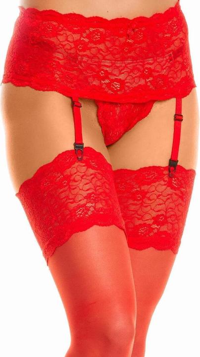 Produktbild Legg Story roter Shorty Strumpfhalter + Strümpfe Paris T5/6
