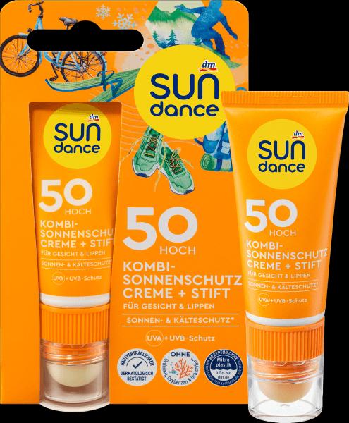 Image du produit dm Sundance Protection solaire Combi visage Crème + Stick (Stick solaire, Crème solaire visage, SPF 50)