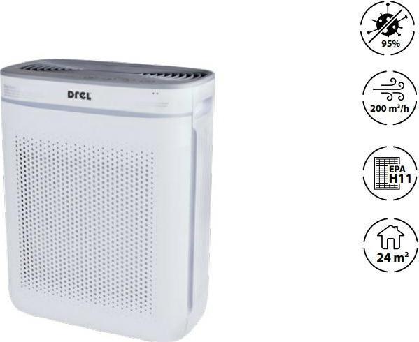 Produktbild Drel Oczyszczacz Powietrza Biały 24m2