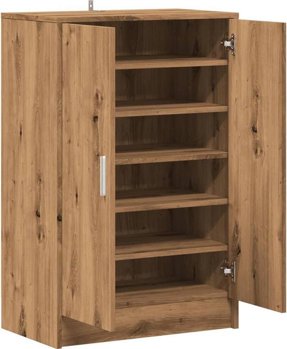 Produktbild VidaXL Schuhschrank Schuhregal Schuhaufbewahrung Schuhkommode Artisan-Eiche (60 x 35 x 92 cm)