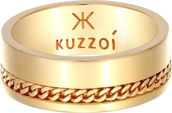 Actual product image Kuzzoi Ring Mens Band Ring Chunky Chain 925 Silver (60, 925 Silver)