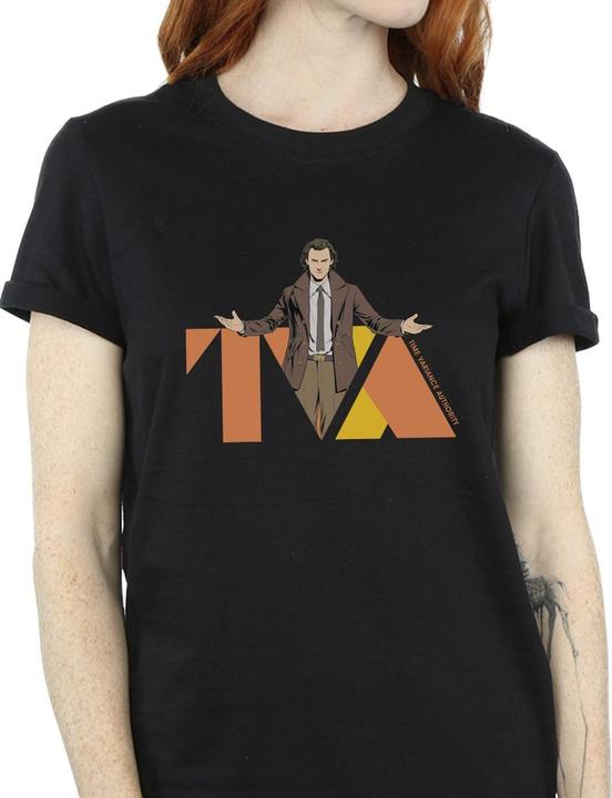 Actual product image Womens/Ladies Loki TVA Pose Cotton Boyfriend T-Shirt (4XL)