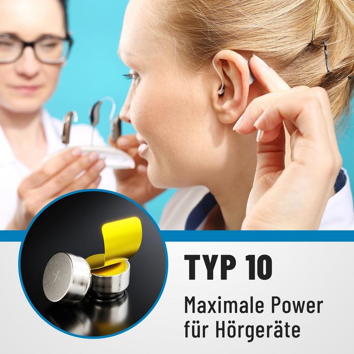 Actual product image Absina PR70 Hearing aid battery ZA 10 zinc-air 1.4 V 6 pcs. (6 pcs., 10)