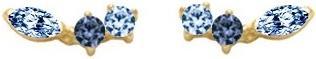 Produktbild Passion Ohrringe Aus 9 Kt Gold - Zirkonia - S. Saphir