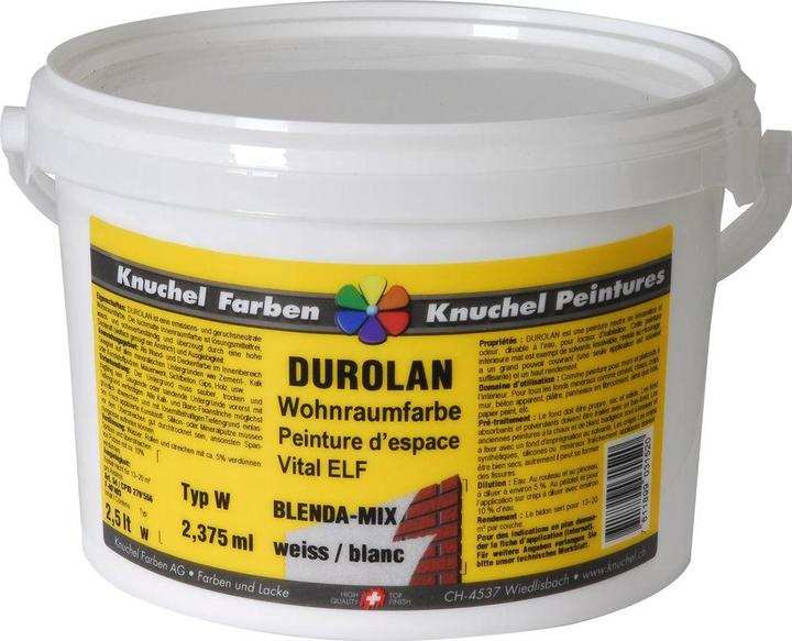 Actual product image Knuchel Living room paint Durolan mixed white (White, 2.50 l)