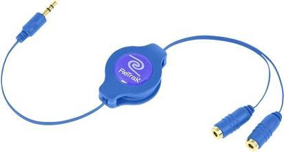 Actual product image ReTrak EUCABLESPLBU Audio Cable 0.9 m 3.5mm 2 x 3.5mm Blue (0.90 m)
