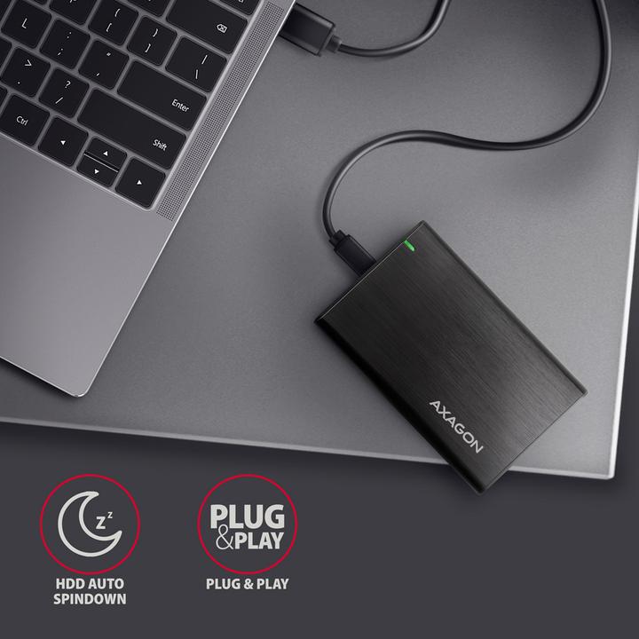 Actual product image Axagon EE25-A6C USB-C 3.2 - SATA 6G 2.5" external hard drive enclosure (2.5")