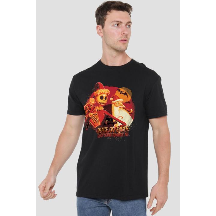 Actual product image The Nightmare Before Christmas Mens Good Scares Towards All T-Shirt (L)