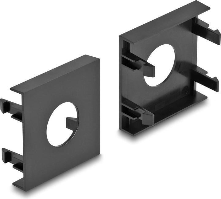 Actual product image Delock Easy 45 module bezel hole cutout Ø 19.2 mm, 45 x 45 mm 5 pieces black