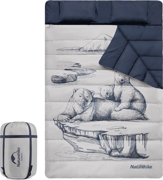 Actual product image Naturehike Double sleeping bag NH21MSD06 polar bear