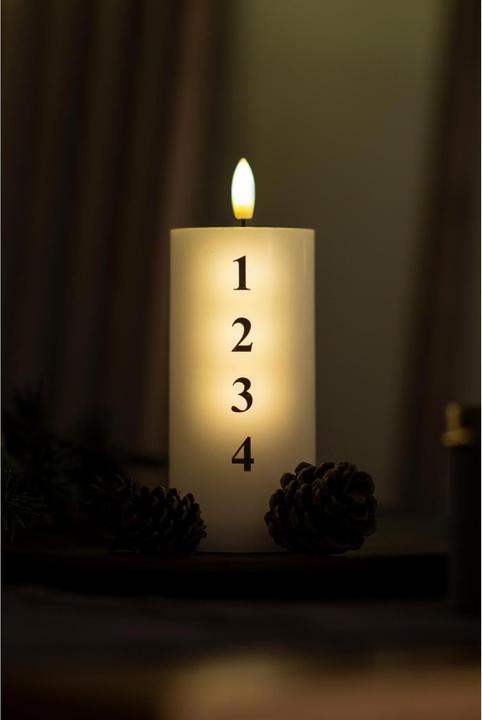 Immagine prodotto Sirius Candela LED Silent Advent, 7 cm x 150 mm, bianco (1 x)