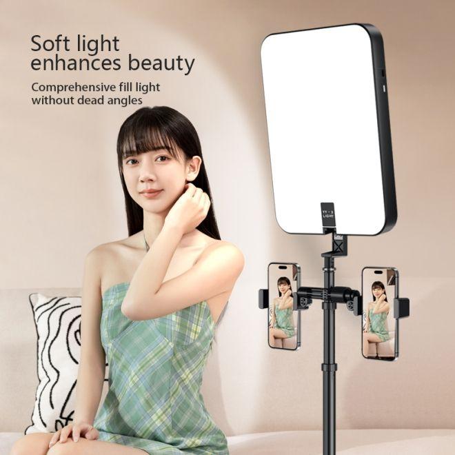 Image du produit Old Shark Pliable 14 pouces LED éclairage vidéo Photo Selfie Light Kit avec Tripode (Lumière vidéo)