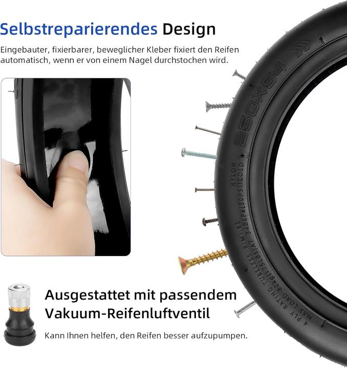 Actual product image Ulip Schlauchloser Ersatzreifen für E-Scooter (10 Zoll)