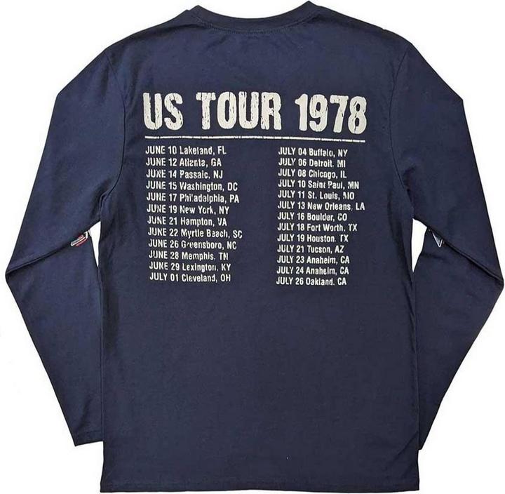 Actual product image The Rolling Stones Unisex Adult US Tour '78 Long-Sleeved T-Shirt (S)