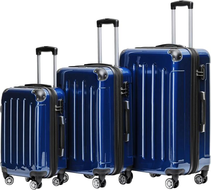 Immagine prodotto Beibye 3-tlg. Hartschalenkoffer-Set (Bagaglio a mano (fino a 50 litri), M (50 - 90l), L (90 - 115l))