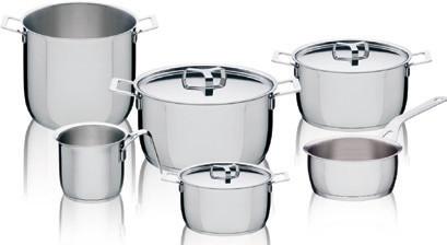 Immagine prodotto Alessi Pentole e padelle (24 cm, Set di pentole e padelle da cucina, Acciaio inossidabile)