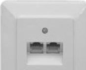 Actual product image Ze-Kom ZE 10x UAE-socket 2x8(4) S flush-mounted w. switchable terminating resistor, pearl white, with