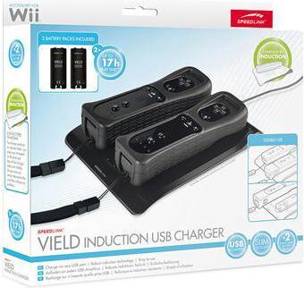 Produktbild Speedlink VIELD Induction USB Charger für Wii/Wii U, schwarz (Wii, Wii U)