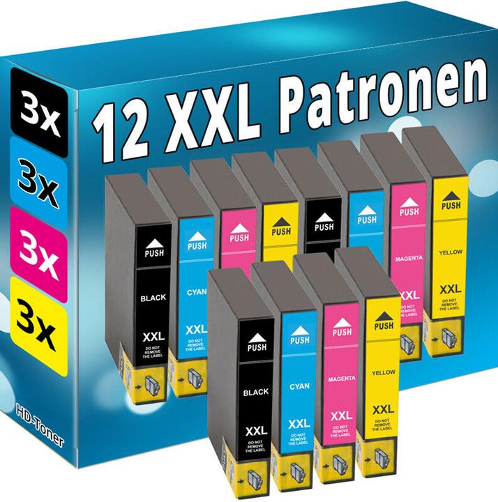 Produktbild Druckfuxx 12x XL PATRONEN für EPSON DX8400 DX4050 DX4400 DX4450 DX5000 DX5050 D1