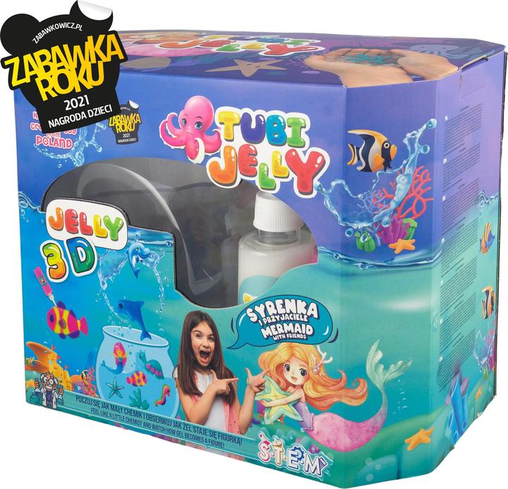 Tuban 8 kleuren Tubi Jelly Set met klein aquarium - zeemeermin