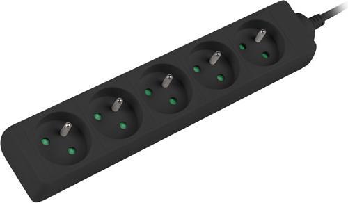 Produktbild Lanberg PS0-05E-0300-BK Verlängerungskabel 5 AC-Ausgänge Indoor (5 x, CEE 7/5, 3 m)