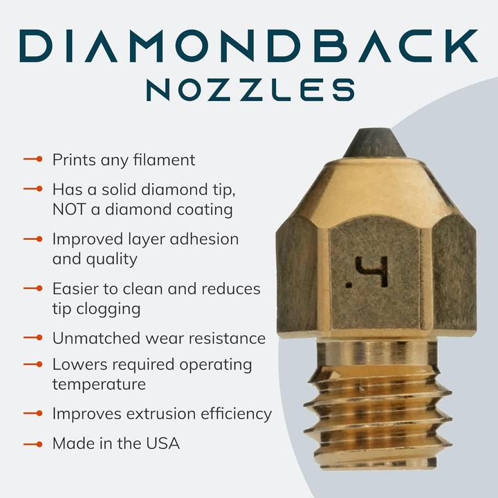 Actual product image E3D Online E3D DiamondBack MK8 Nozzle (Blast pipe)